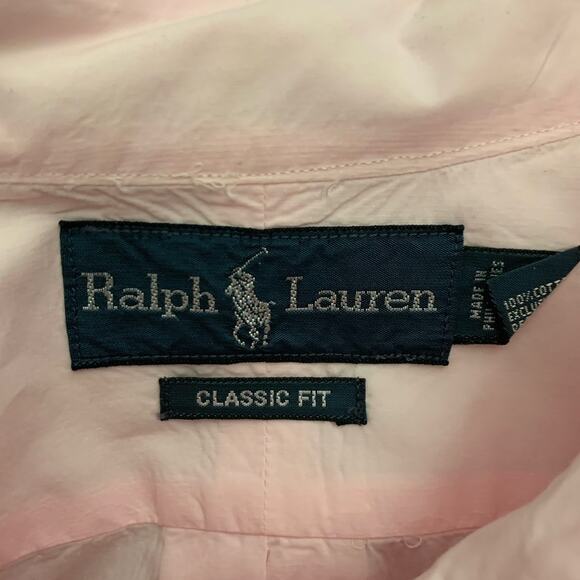 Ralph Lauren Shirt Mens 4XLT Big Tall Pink Short Sleeve Classic Fit Button Up - Picture 2 of 7